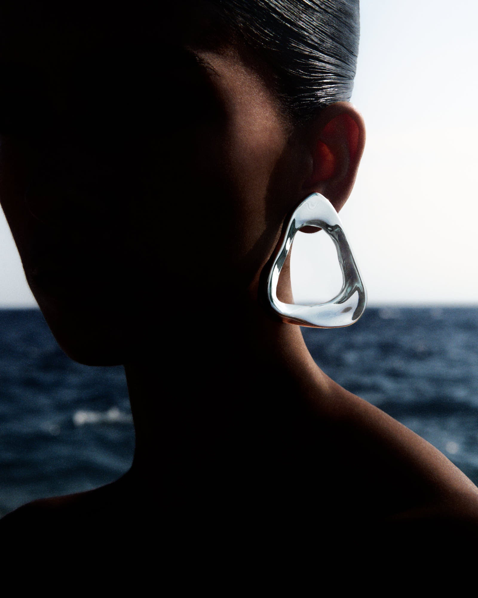 3D PRINTED SIGNATURE LOGO DUAL EARRING