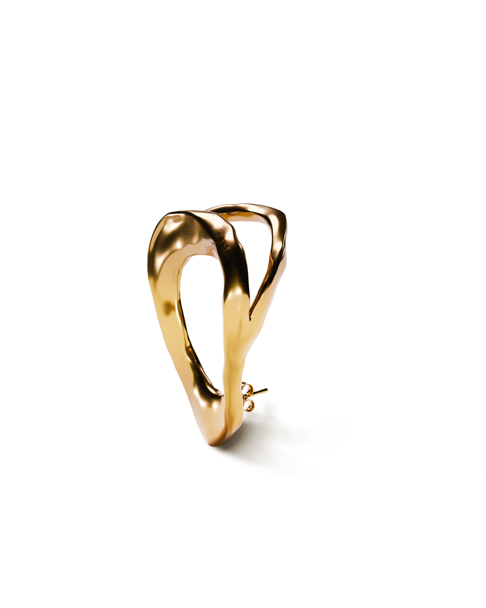 3D PRINTED SIGNATURE LOGO DUAL EARRING