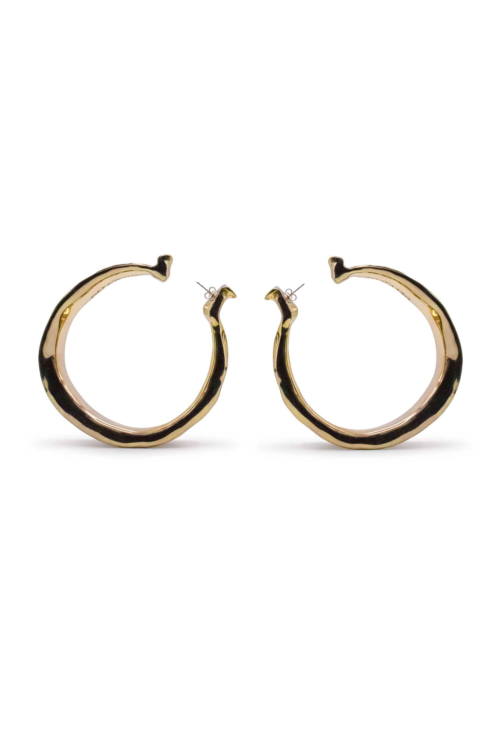 LARGE FAÏENCE HOOPS YELLOW GOLD