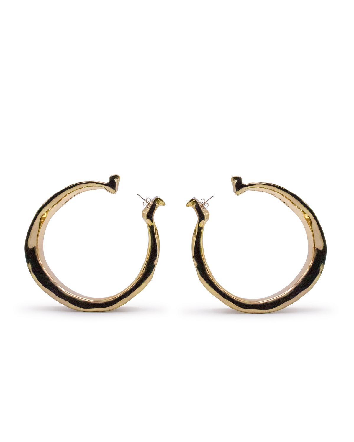 LARGE FAÏENCE HOOPS YELLOW GOLD