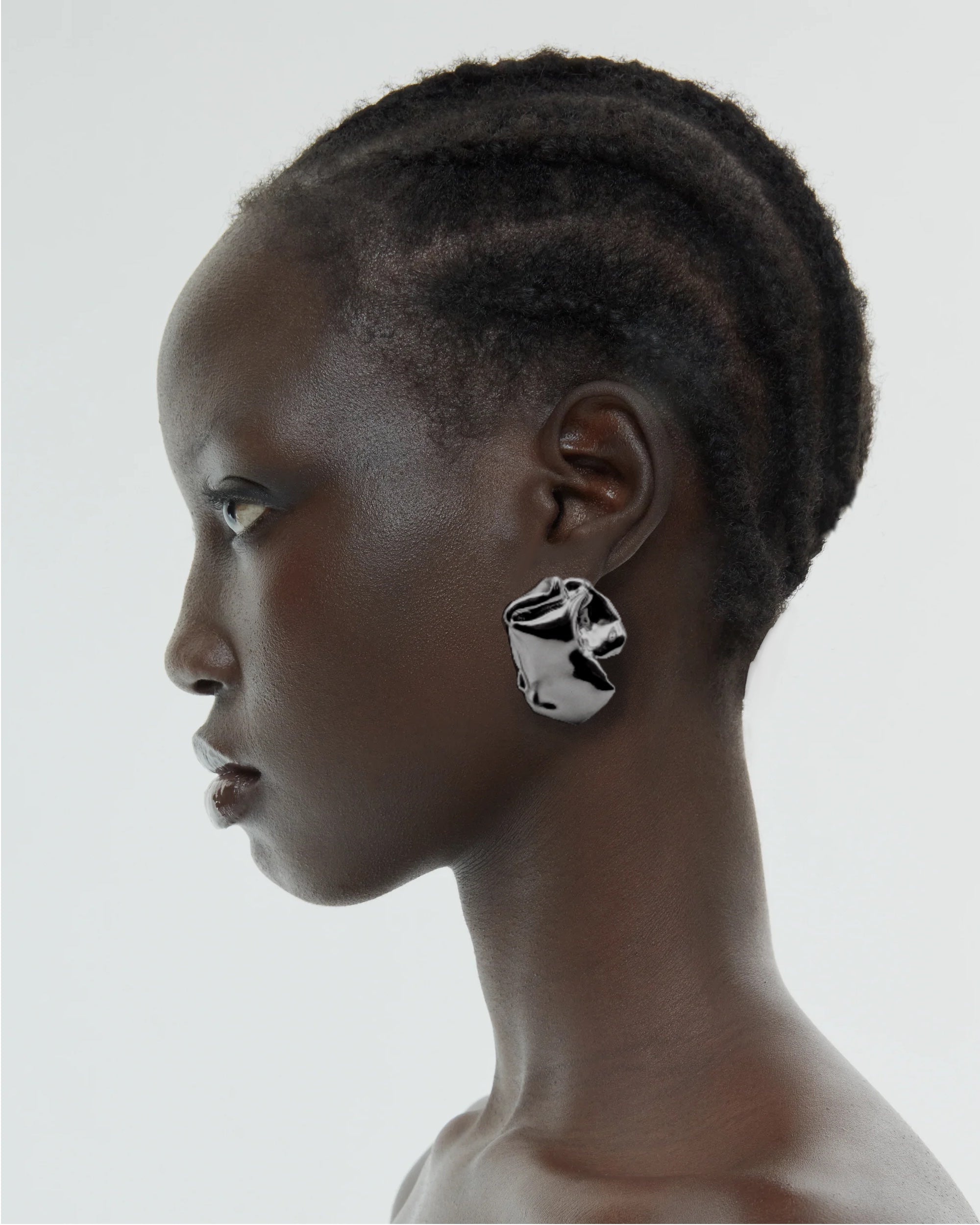 3D PRINTED LARGE FAIENCE EARRINGS