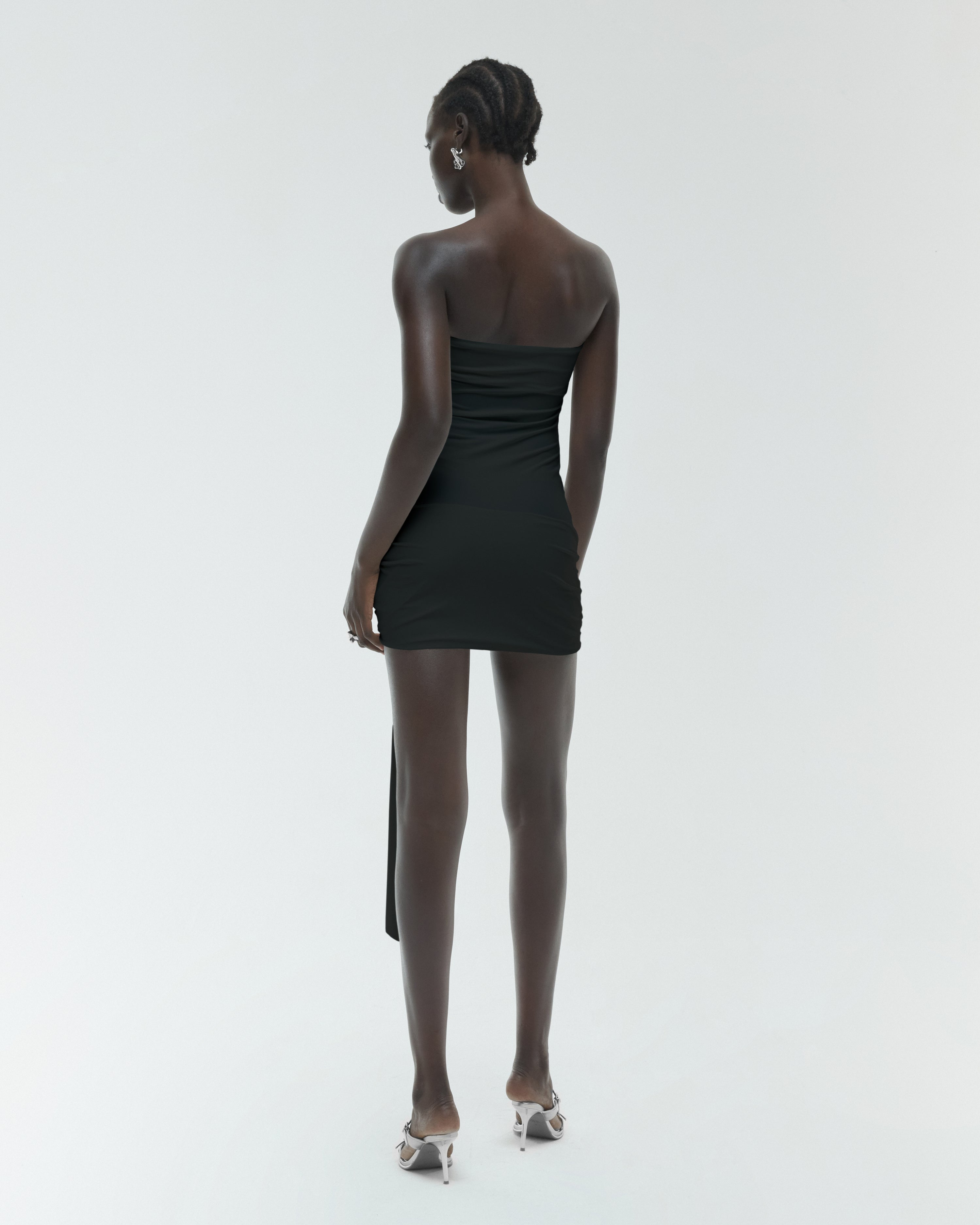 phoenix mini dress Phoenix Long Sleeve Mesh Mini Dress - Black/combo