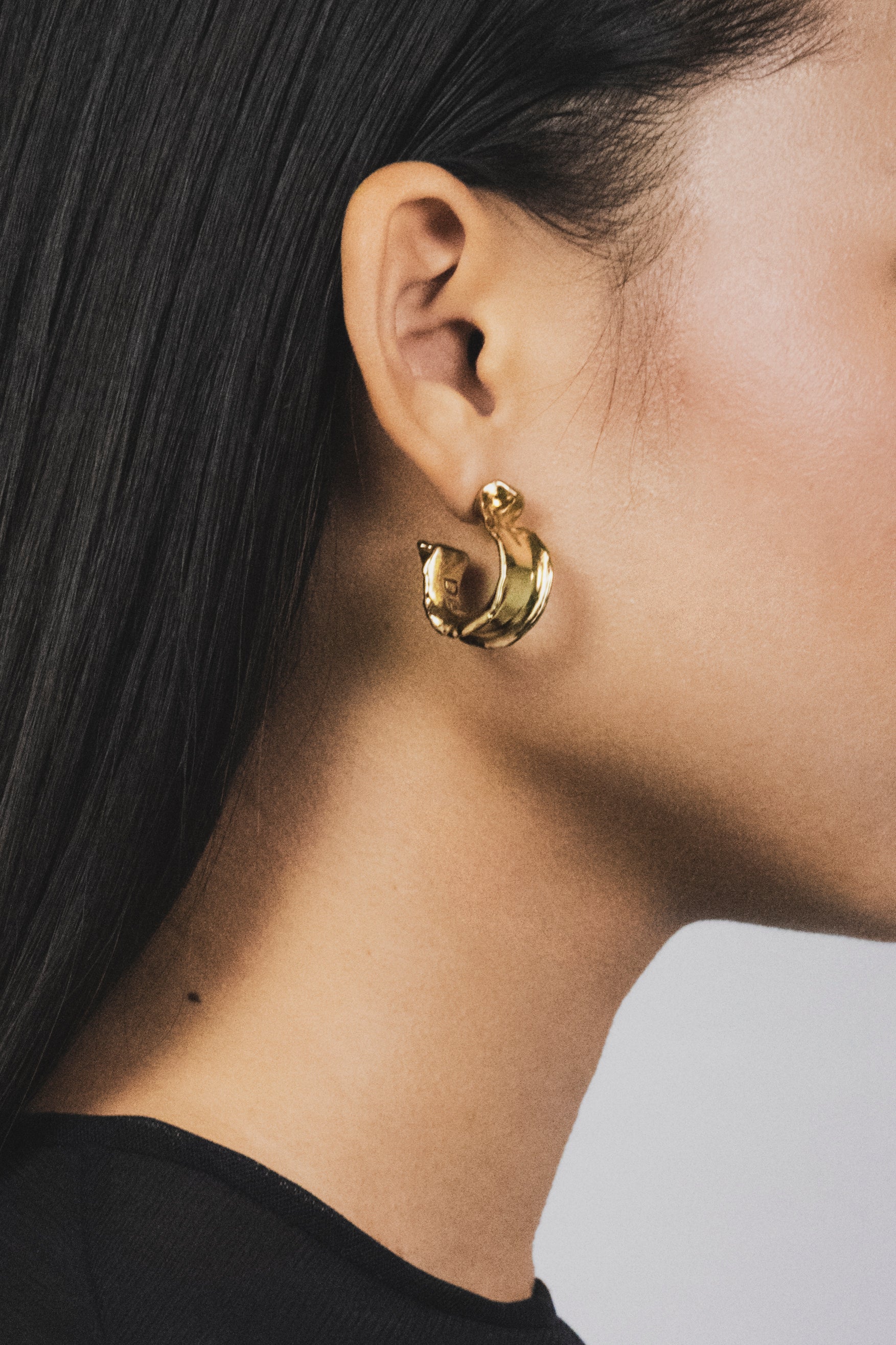 LIL FAÏENCE HOOPS YELLOW GOLD