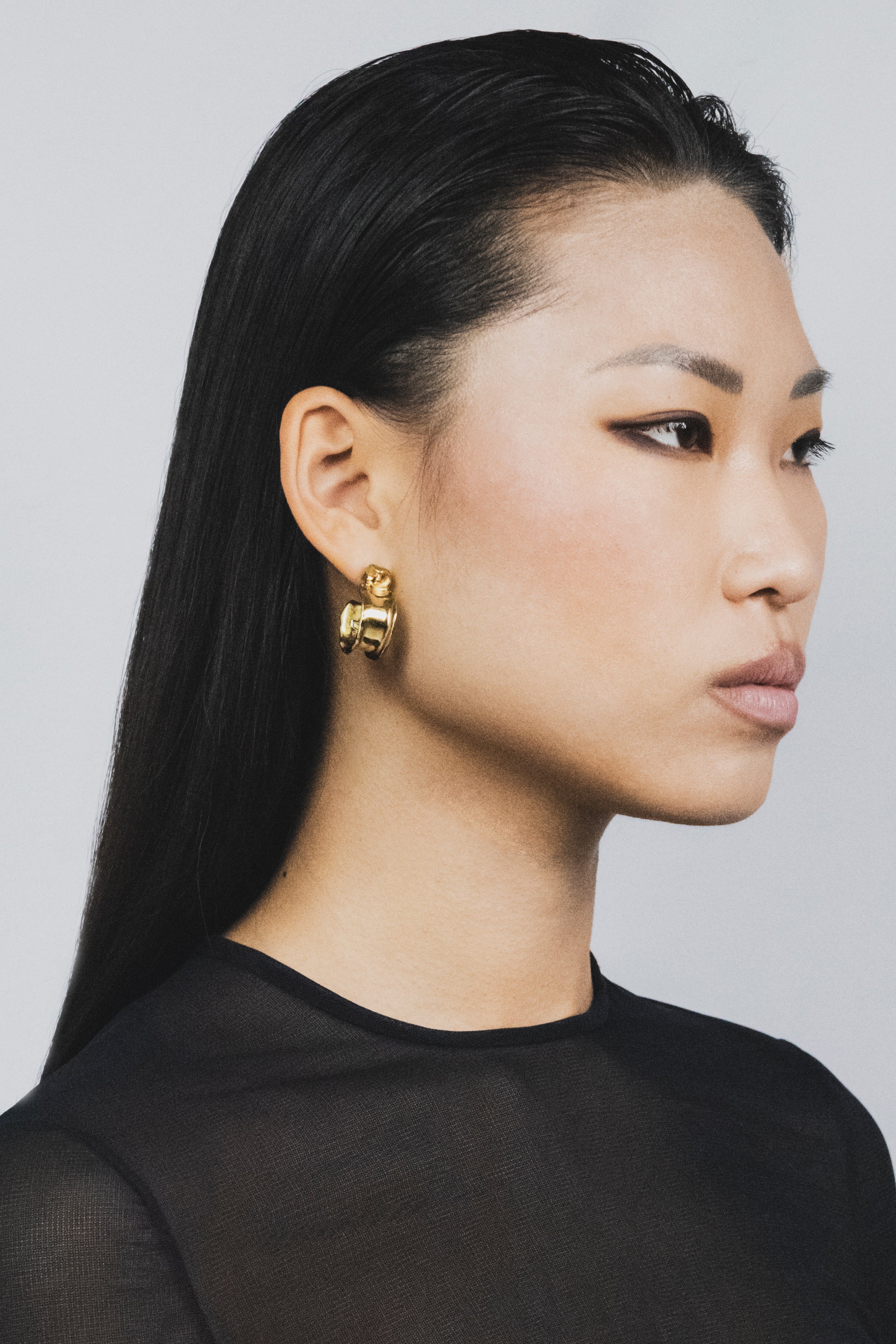 LIL FAÏENCE HOOPS YELLOW GOLD