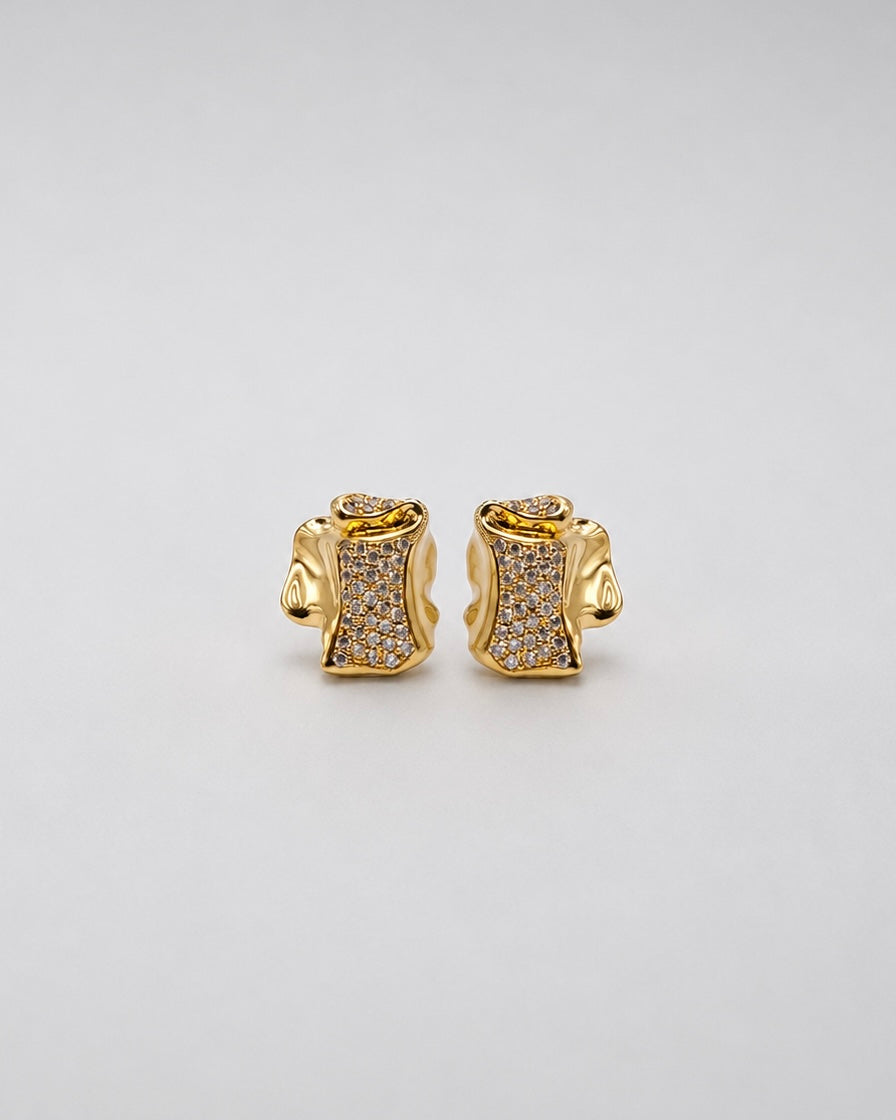 FAÏENCE PAVÉ EARRINGS