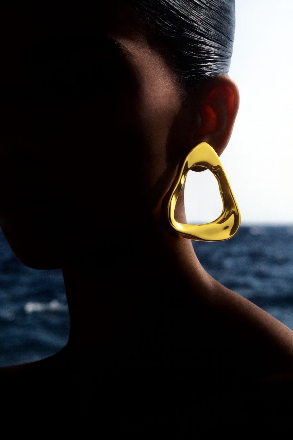 3D PRINTED SIGNATURE LOGO DUAL EARRING