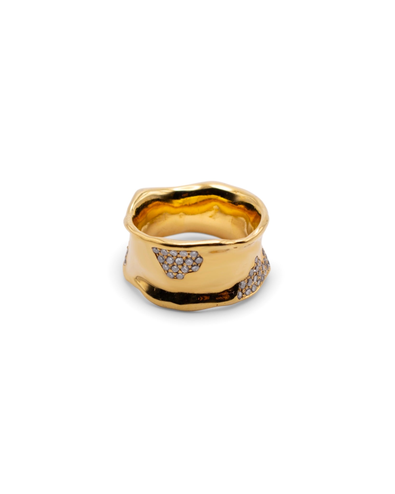 FAÏENCE FRAGMENT PAVÉ BAND RING