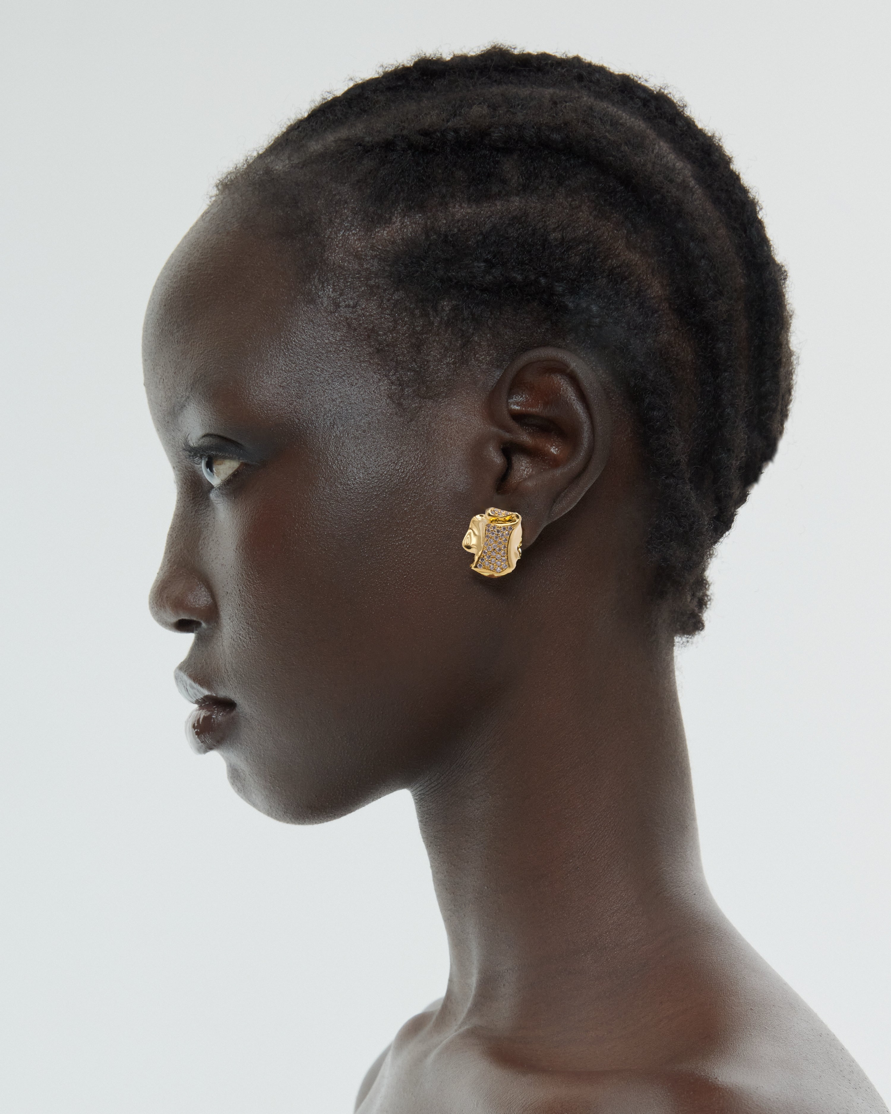 FAÏENCE PAVÉ EARRINGS